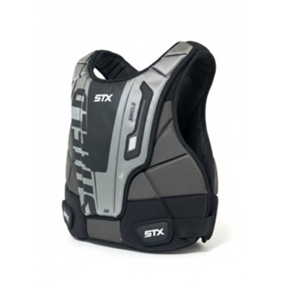 STX Shield 300 Lacrosse Goalie Chest Protector Pad Black Gray Medium Large